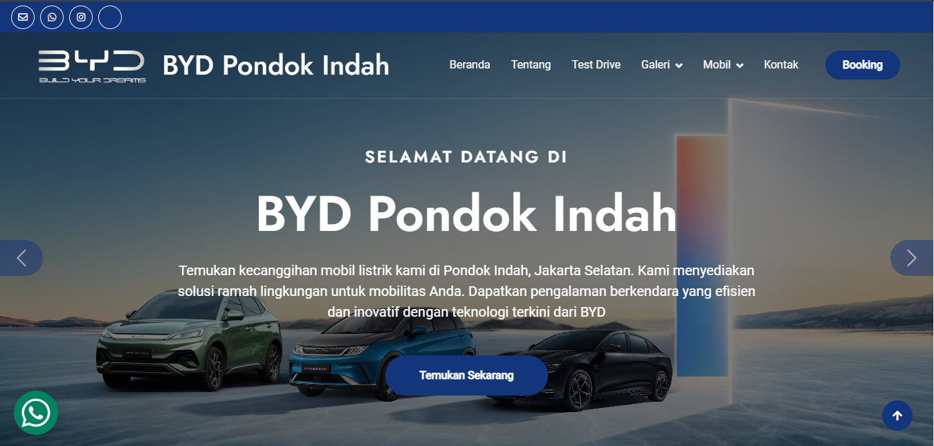 Creation of BYD Car Sales Website - Pondok Indah, South Jakarta (2)